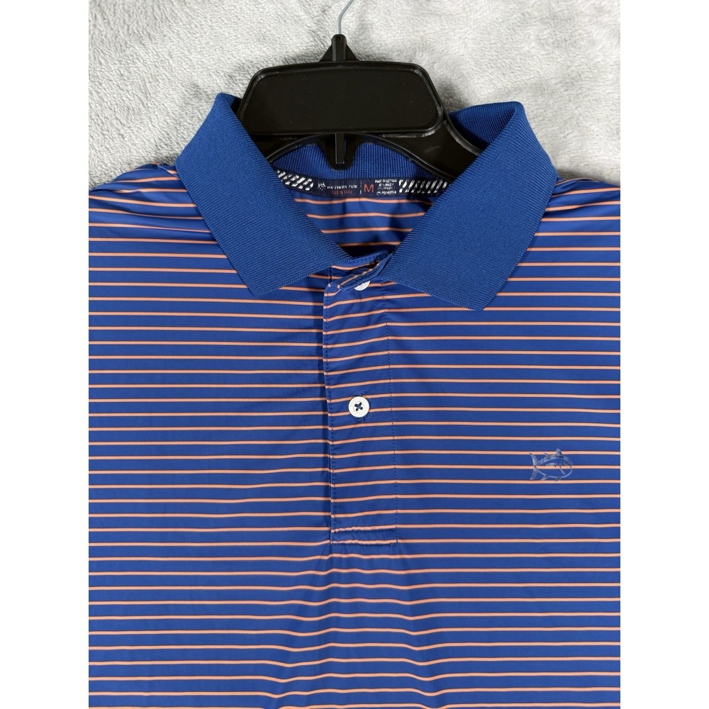 Southern Tide Shirt Mens Medium Striped Tide to Trail Performance Polo